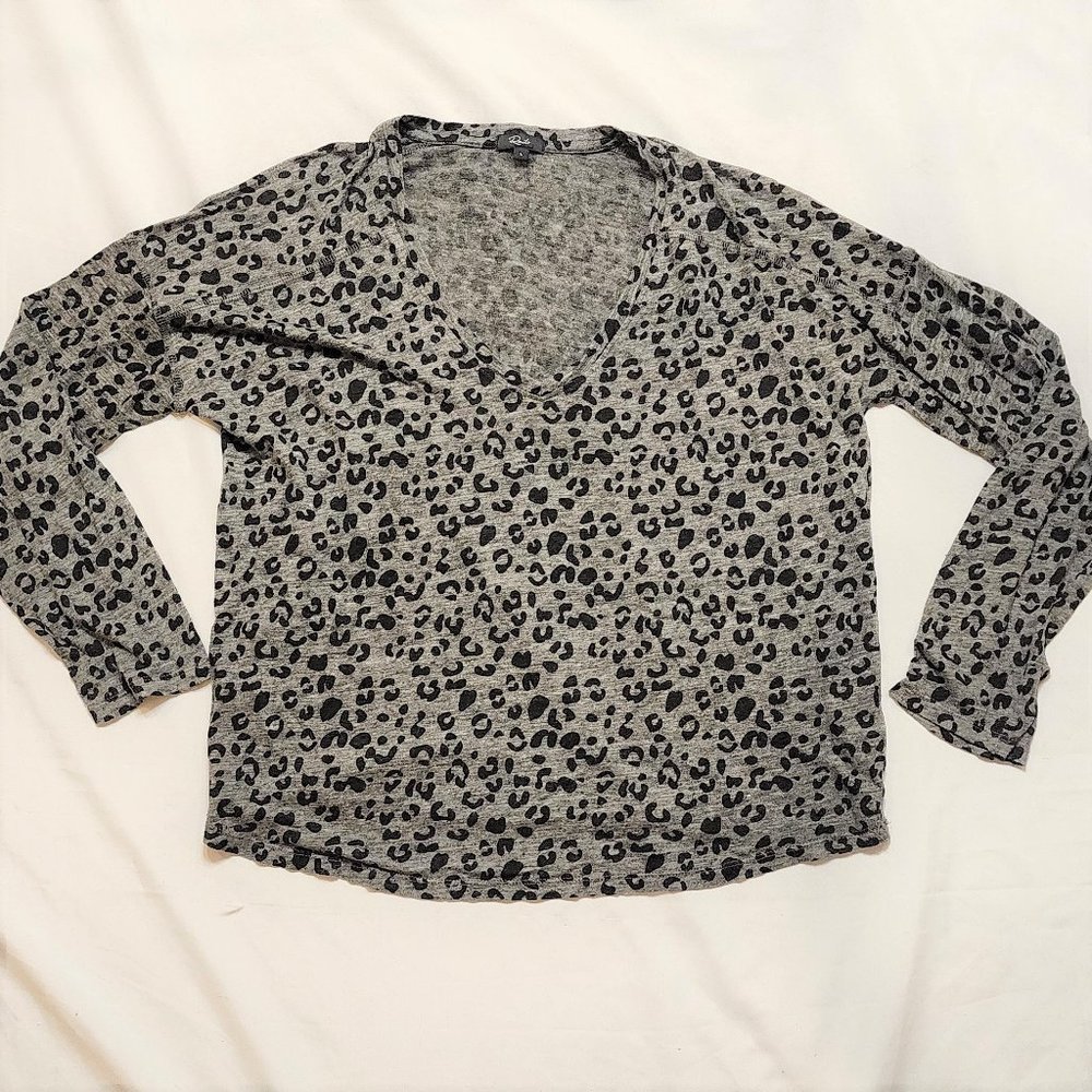 Rails | Lightweight Linen Blend Leopard Print Kni… - image 2